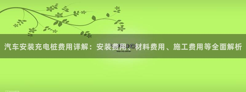 威廉希尔的特点：汽车安装充电桩费用详解：安装费用、材料费用、施工费用等全面解析