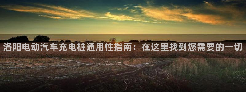 威廉希尔不开盘的比赛有哪些：洛阳电动汽车充电桩通用性指南：在这里找到您需要的一切