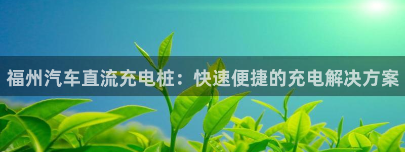 威廉希尔interwetten初盘初赔：福州汽车直流充电桩：快速便捷的充电解决方案