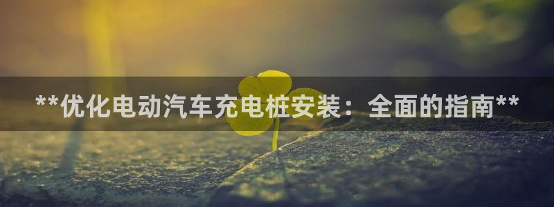 威廉希尔中文官网：**优化电动汽车充电桩安装：全面的指南**