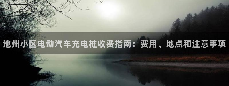 威廉希尔亚盘看盘技巧：池州小区电动汽车充电桩收费指南：费用、地点和注意事项